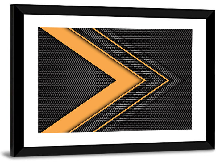Layered Chevron Arrow Abstract Wall Art as a framed print