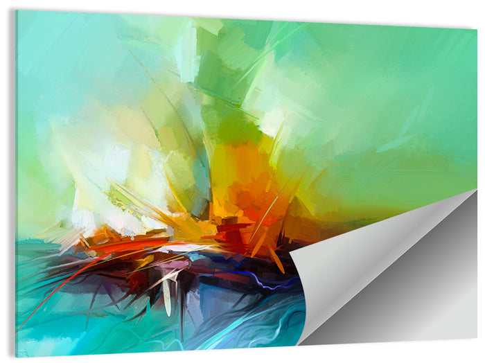 Converging Light Abstract Landscape Wall Art as a poster print