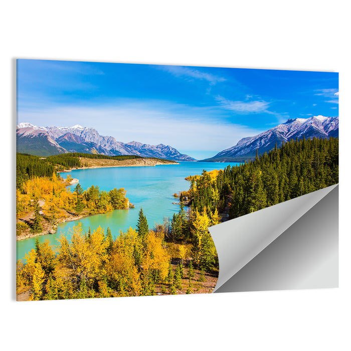 Abraham Lake Shoreline Wall Art as a poster print