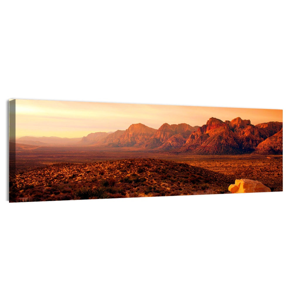 Red Rock Canyon Sunset Wall Art, canvas print, panoramic