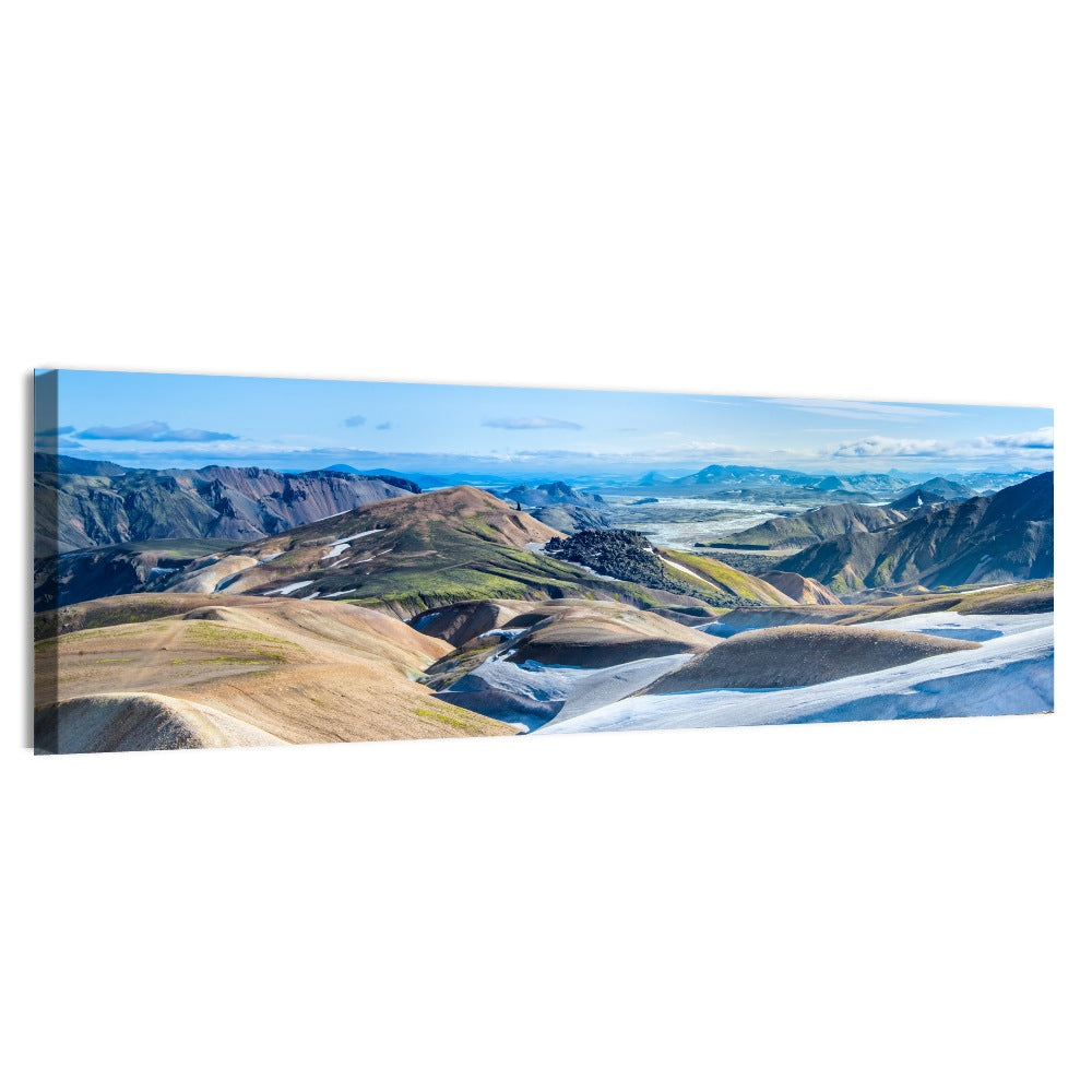 Rhyolite Mountain Range Wall Art, canvas print, panoramic