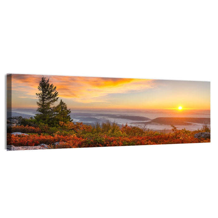 Sunrise Over Dolly Sods Wall Art as a canvas print