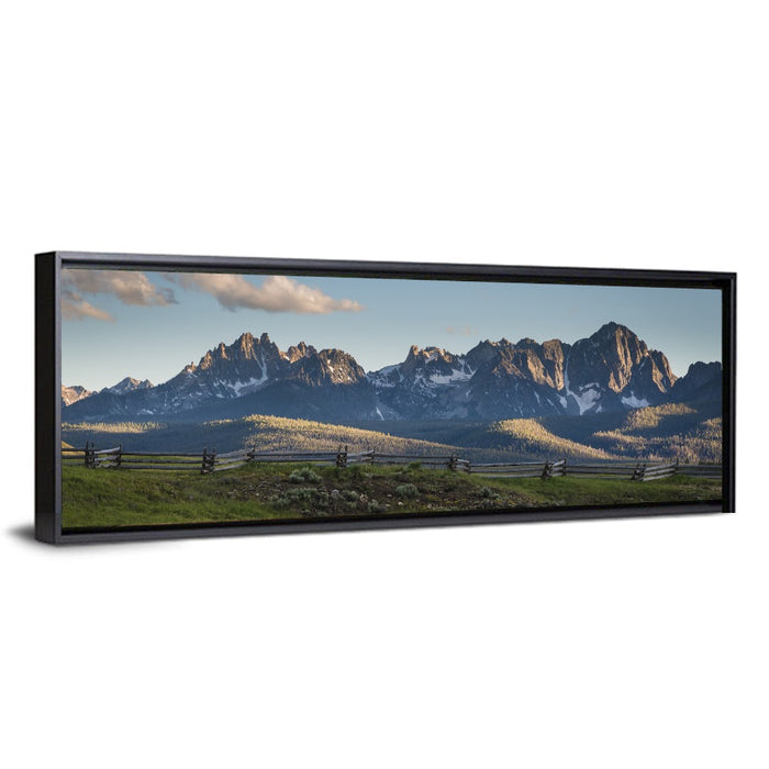 Sawtooth Mountains, Idaho Wall Art as a framed canvas