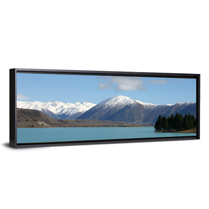 Turquoise Lake Pukaki Wall Art as a framed canvas