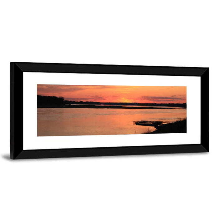 Missouri River Sunset at Dusk Wall Art as a framed print