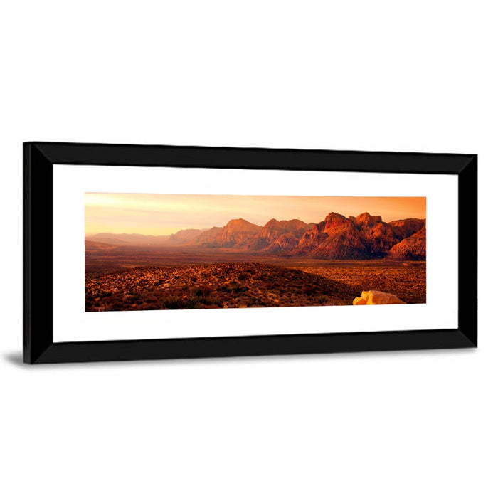 Red Rock Canyon Sunset Wall Art as a framed print