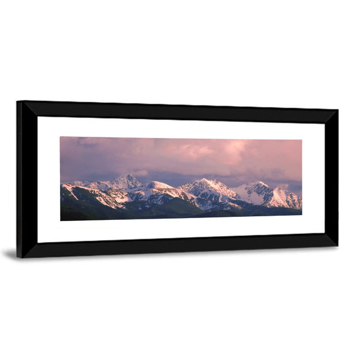 Spanish Peaks Alpenglow Montana Wall Art as a framed print