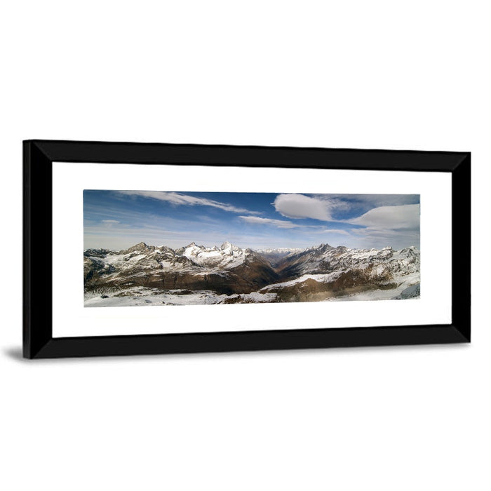 Snow-capped Peaks of Zermatt Wall Art as a framed print