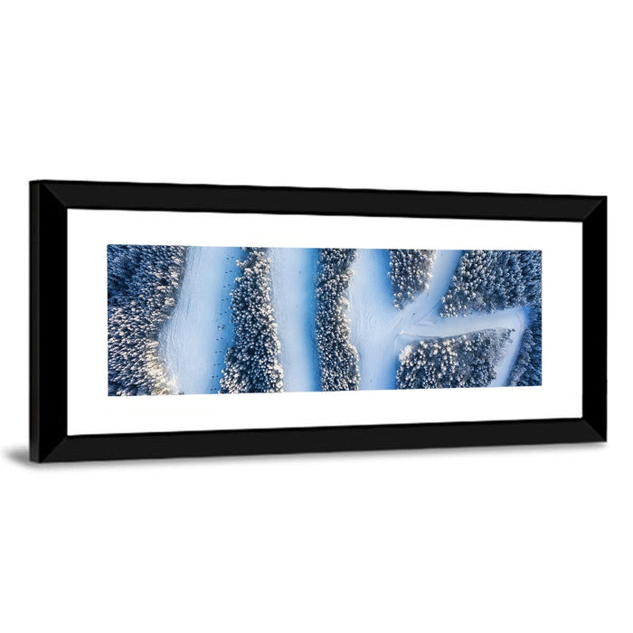 Ski Resort Pathways Wall Art as a framed print