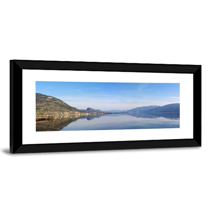 Lake Okanagan Reflection Wall Art as a framed print