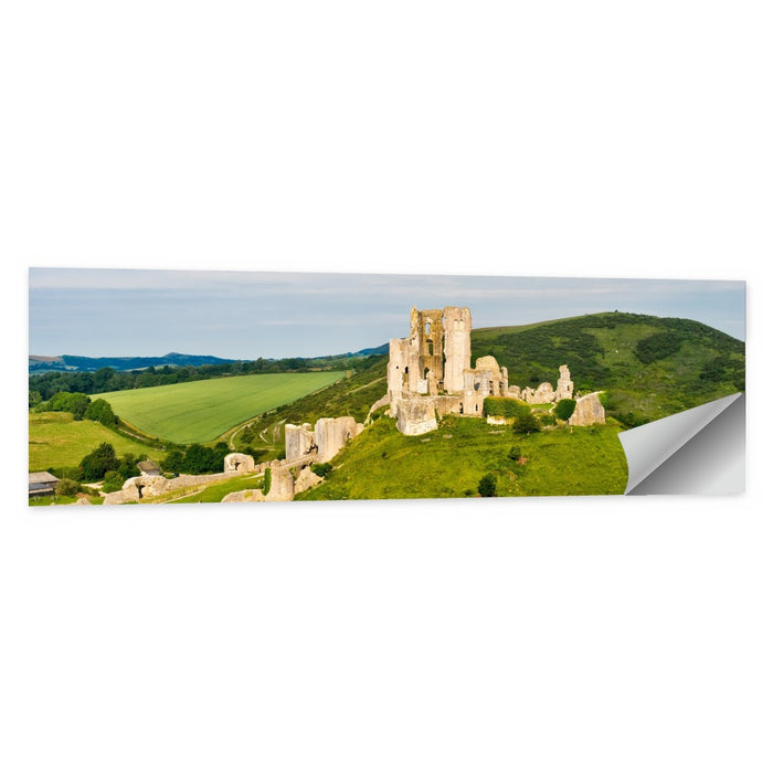 Corfe Castle Ruins Wall Art as a poster print
