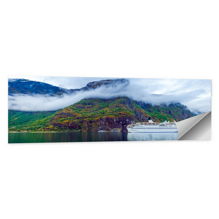 Cruise Ship on Hardanger Fjorden Wall Art as a poster print