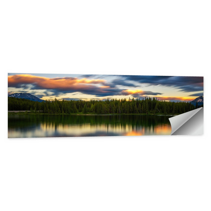 Herbert Lake Sunset Reflection Wall Art as a poster print