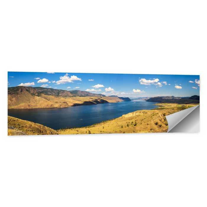 Golden Grass at Kamloops Lake Wall Art as a poster print