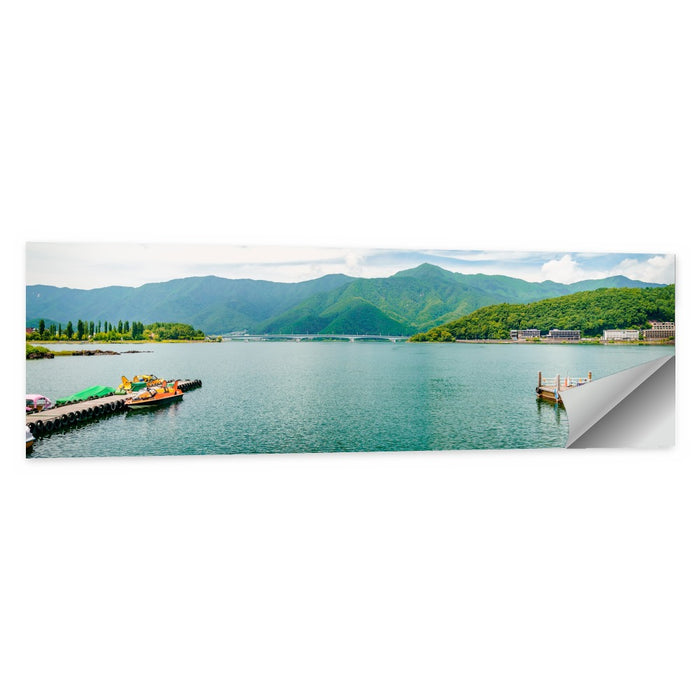 Lake Kawaguchi Mountain View Wall Art as a poster print