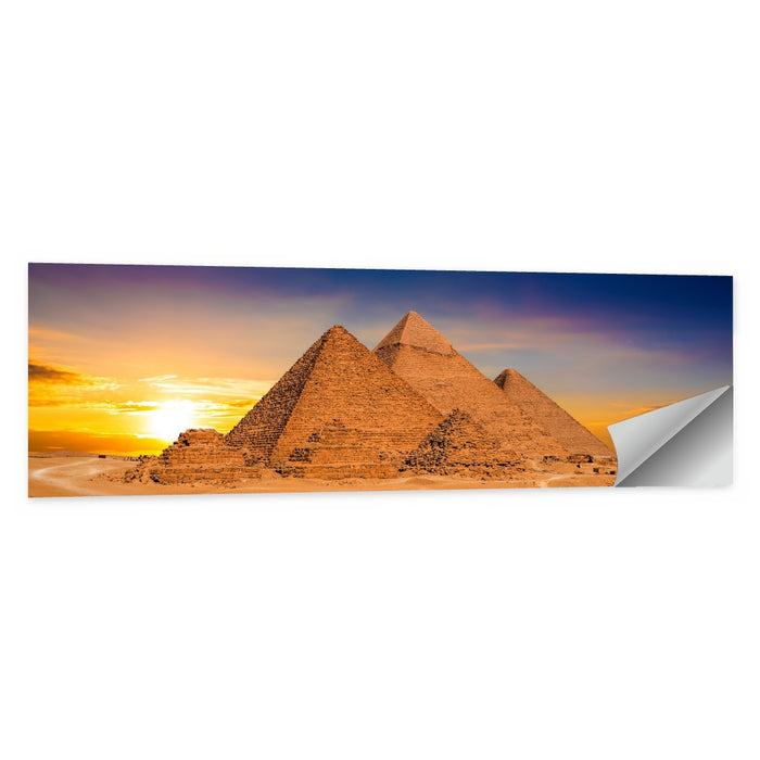 Giza Pyramids at Sunset Wall Art as a poster print