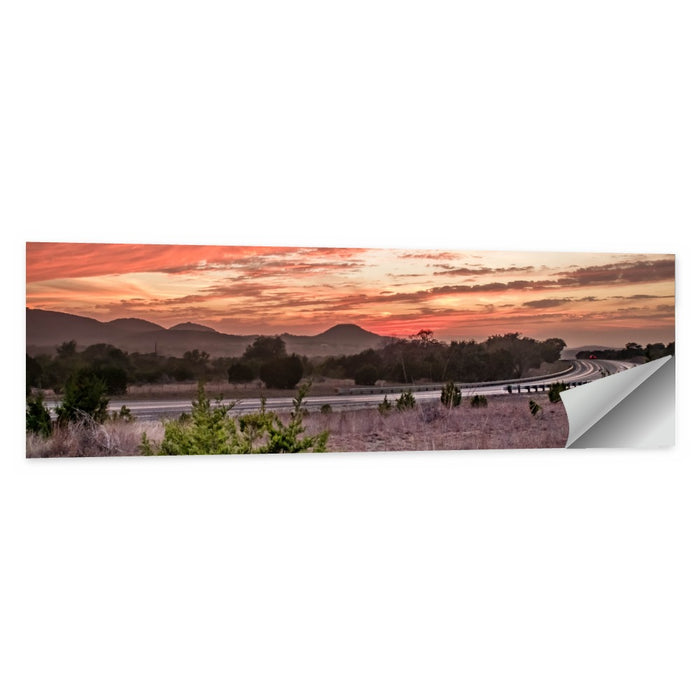 Sunset Curve on Texas Highway 16 Wall Art as a poster print