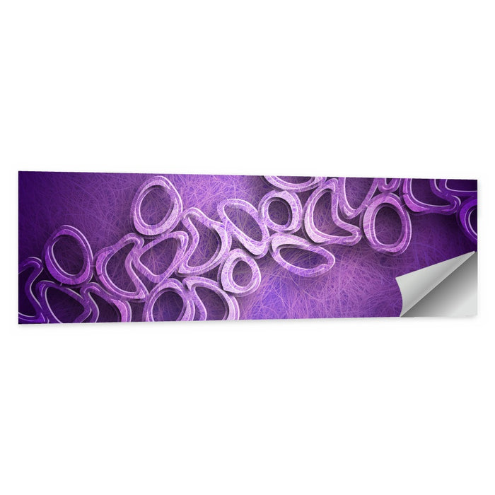 Layered Purple Ring Pattern Wall Art as a poster print