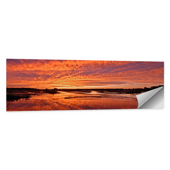 Louisiana Wetland Sunset Wall Art as a poster print