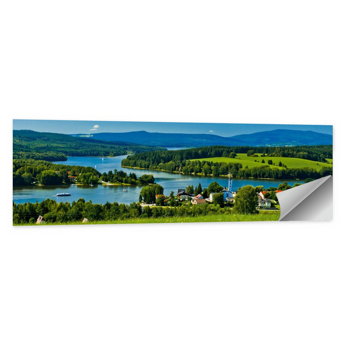 Frymburk Village Near Lipno Lake Wall Art as a poster print
