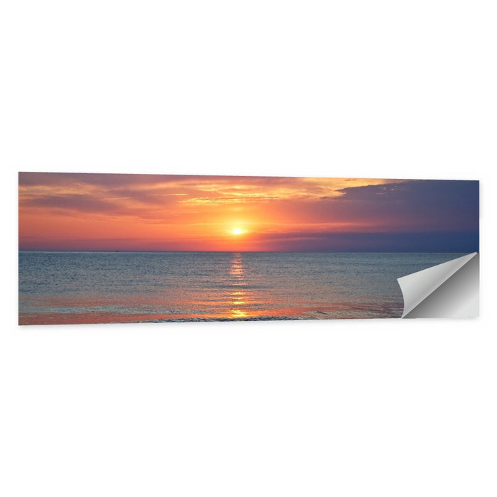 Lake Michigan Sunset Reflection Wall Art as a poster print