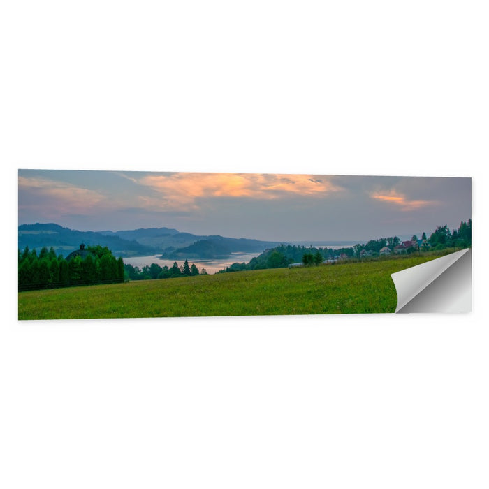 Czorsztynskie Lake Meadow at Dusk Wall Art as a poster print