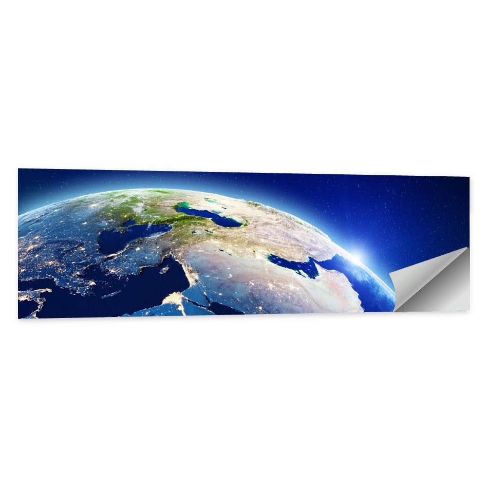 Middle East from Orbit Wall Art, poster print, panoramic
