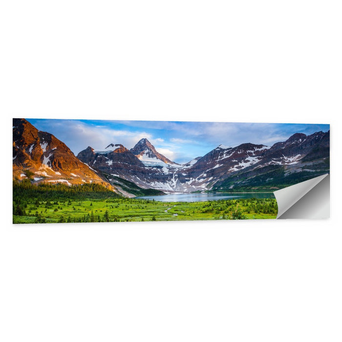 Mount Assiniboine Glacier and Magig Lake Wall Art as a poster print