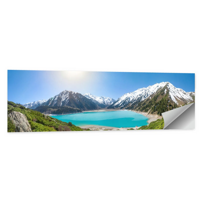 Big Almaty Lake Vista Wall Art as a poster print
