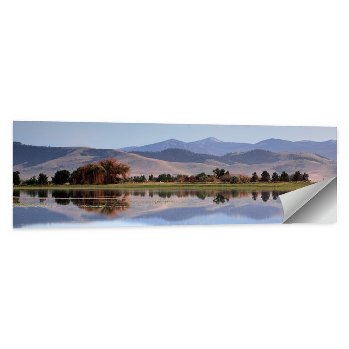 Mission Valley Lake Reflection Wall Art as a poster print