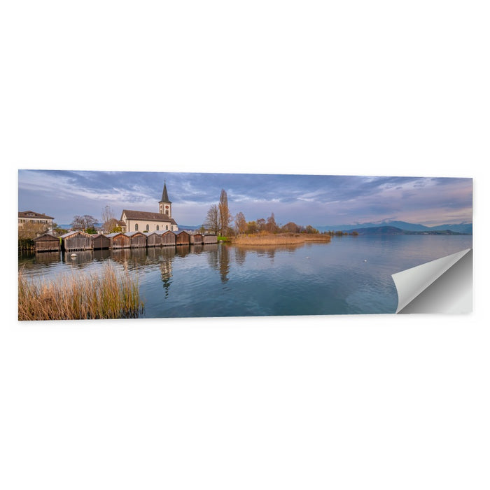 Busskirch Church on Lake Obersee Wall Art as a poster print