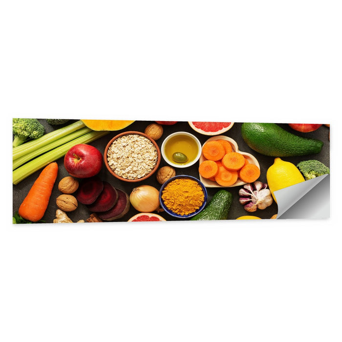 Detox Diet Ingredients Wall Art as a poster print