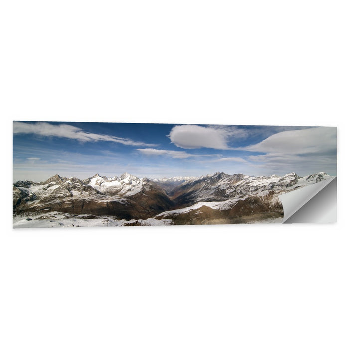 Snow-capped Peaks of Zermatt Wall Art as a poster print