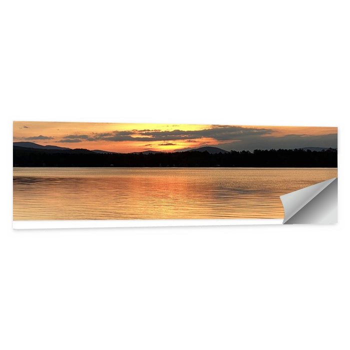 Lake Pleasant Golden Sunset Wall Art as a poster print