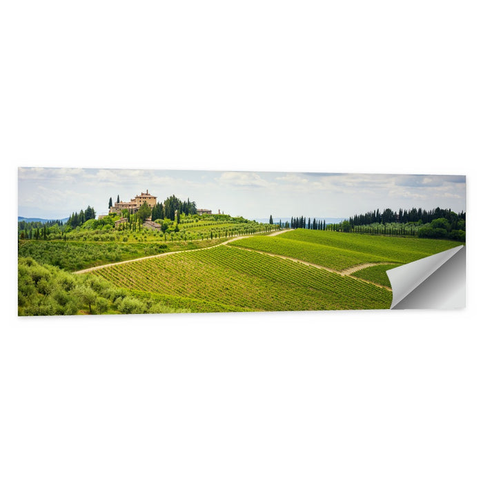 Chianti Vineyard Hills Wall Art as a poster print