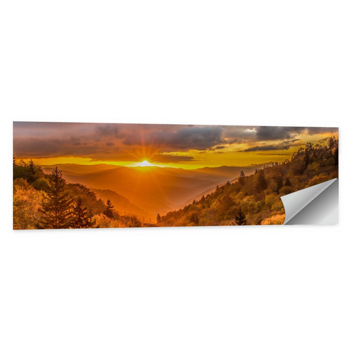 Great Smoky Mountains Sunrise Wall Art as a poster print