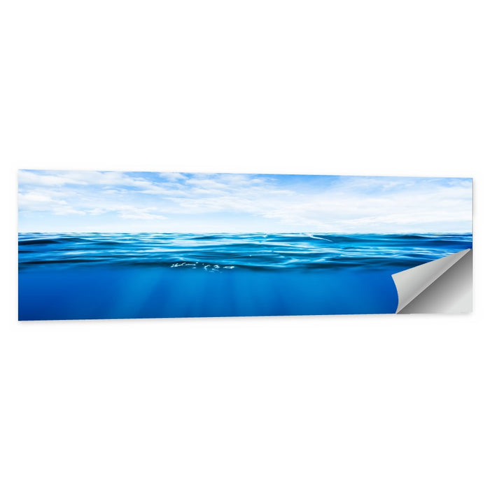 Split-level Ocean Sunlight Wall Art as a poster print