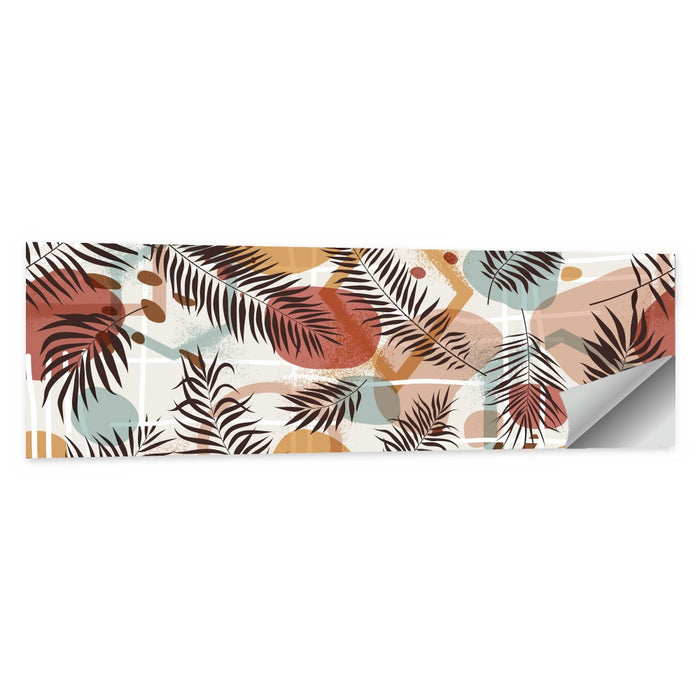 Geometric Tropical Leaves Wall Art as a poster print