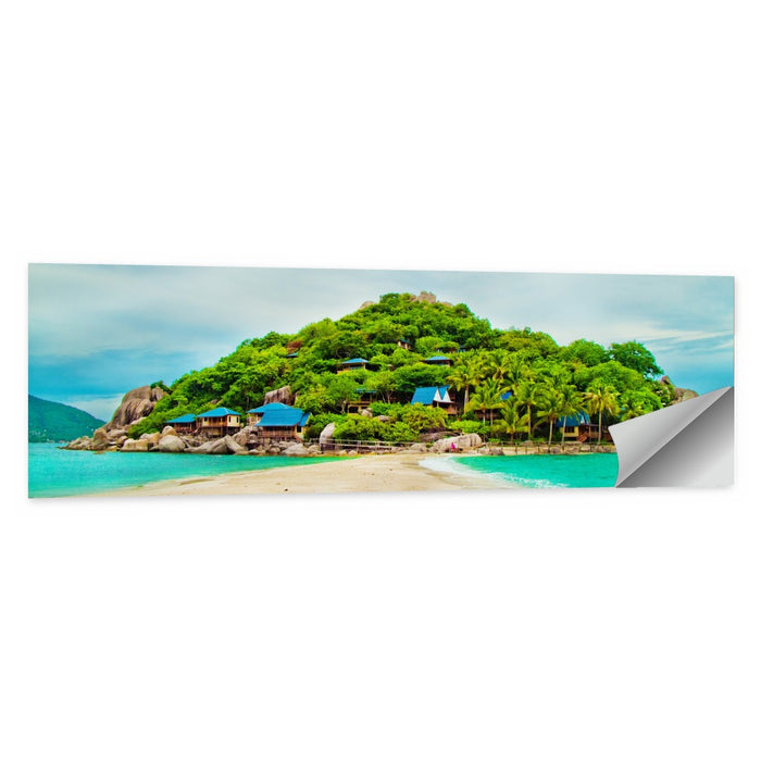 Koh Nang Yuan Sandbar Island Beach Wall Art as a poster print