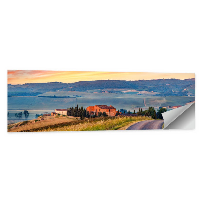 Tuscan Country Road Wall Art as a poster print