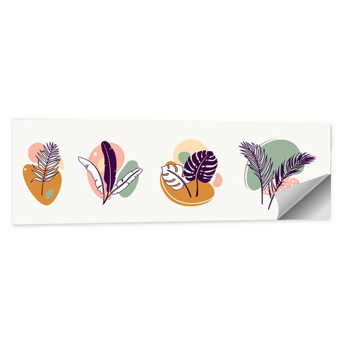 Organic Tropical Leaves Wall Art as a poster print