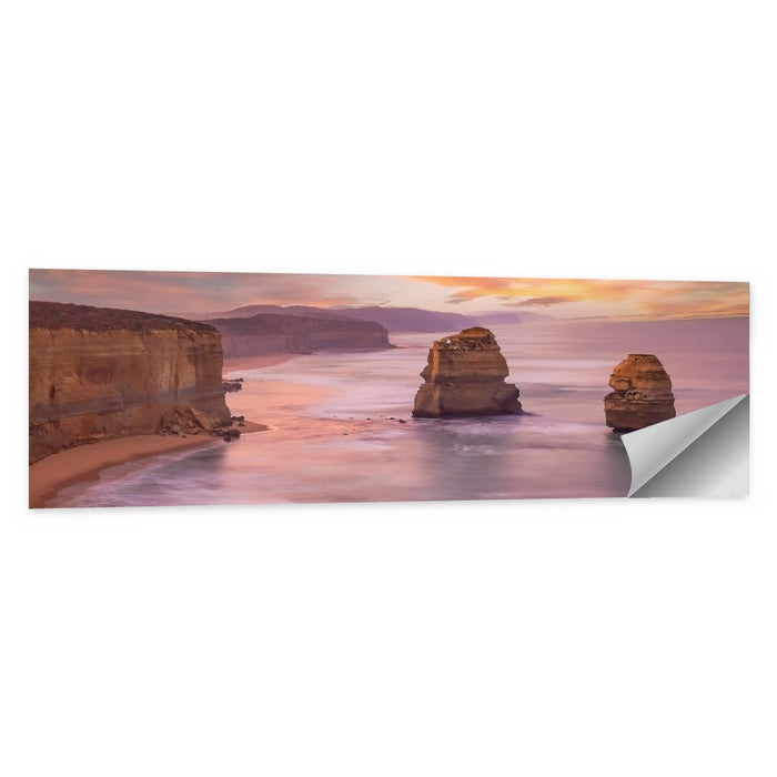 Twelve Apostles Sunset Sea Stacks Wall Art as a poster print