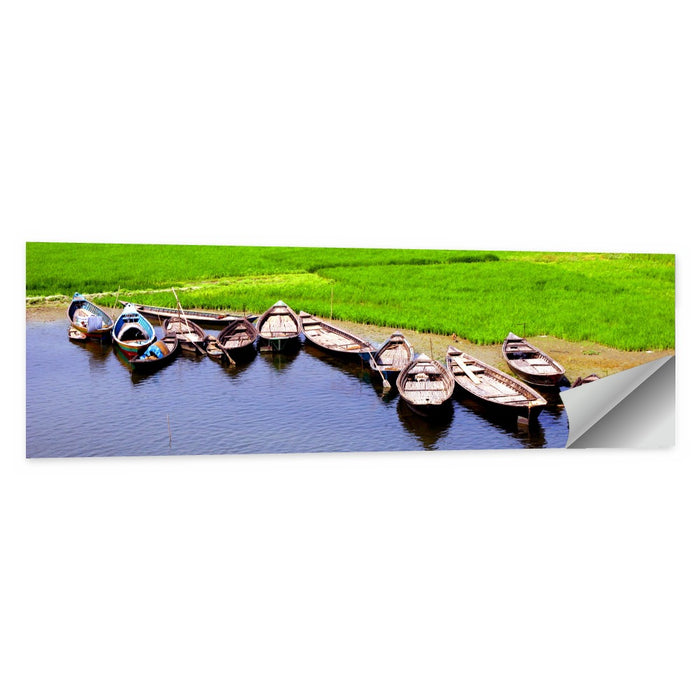 Boats at the Shoreline Wall Art as a poster print