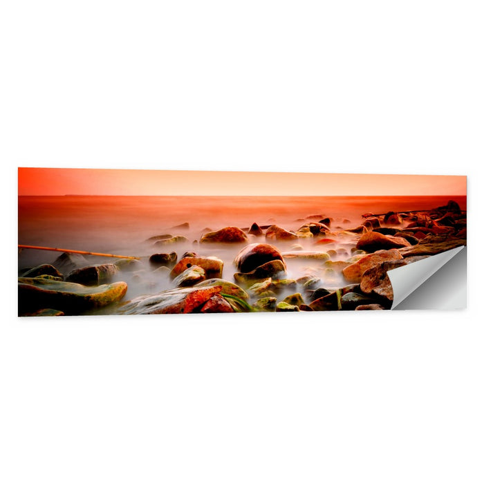 Lake Shore Sunset Wall Art as a poster print