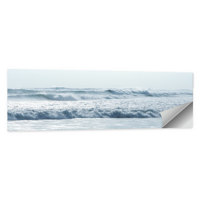 Misty Horizon Ocean Waves Wall Art as a poster print