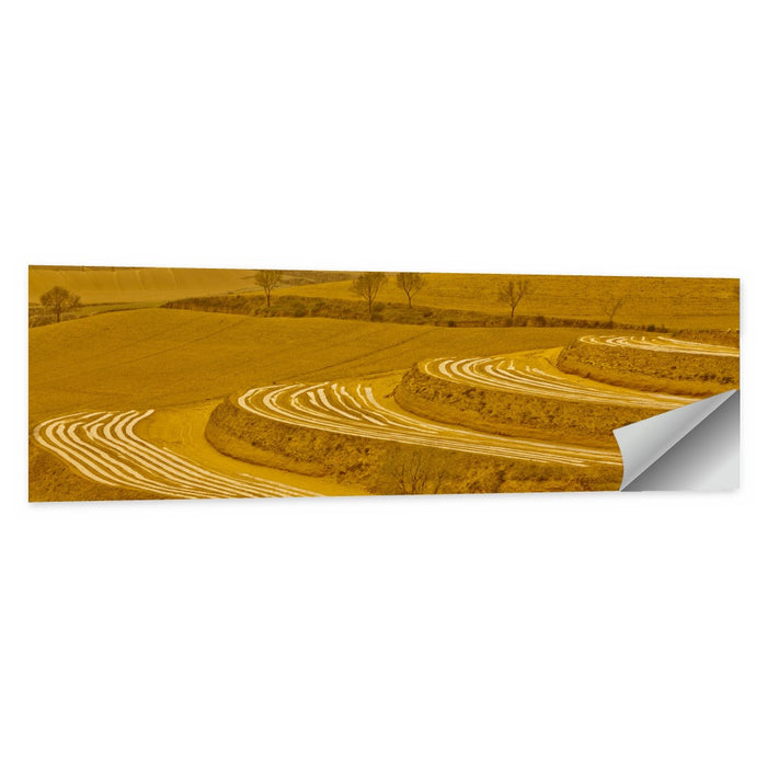 Loess Plateau Terraced Farmland Wall Art as a poster print
