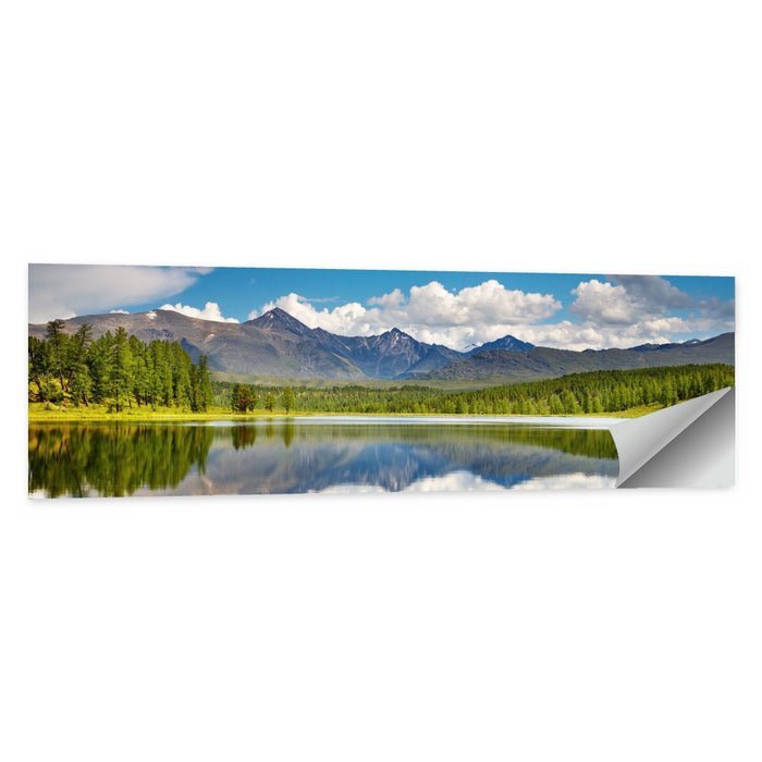 Altai Mountain Lake Reflection Wall Art as a poster print