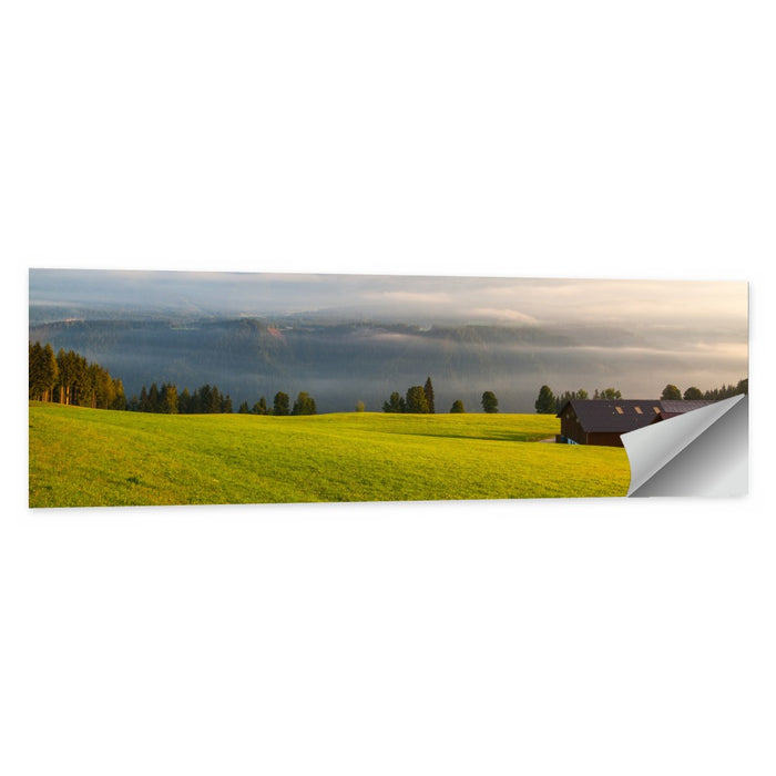 Sunlit Mountain Clouds Wall Art as a poster print