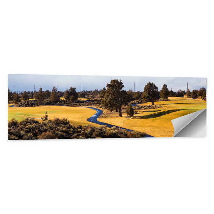 Central Oregon Golf Course with Winding Path Wall Art as a poster print