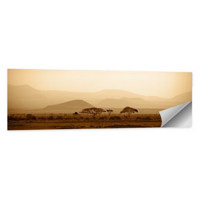 Hazy Savannah at Dawn Wall Art as a poster print
